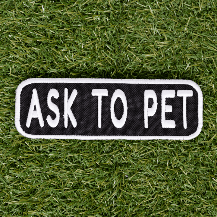 K9 Sport Sack Ask to Pet 2x6 Patch