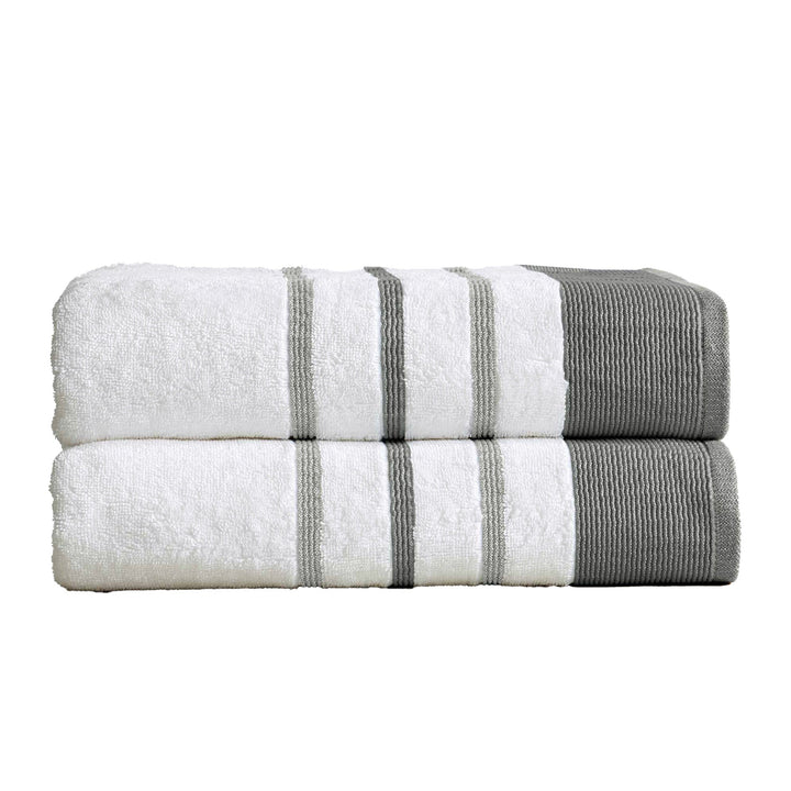 Cotton Stripe Bath Towel Set - Noelle Collection