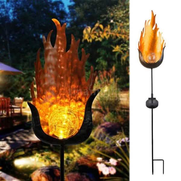 Solar Flame Light Lantern for Outdoor Spaces