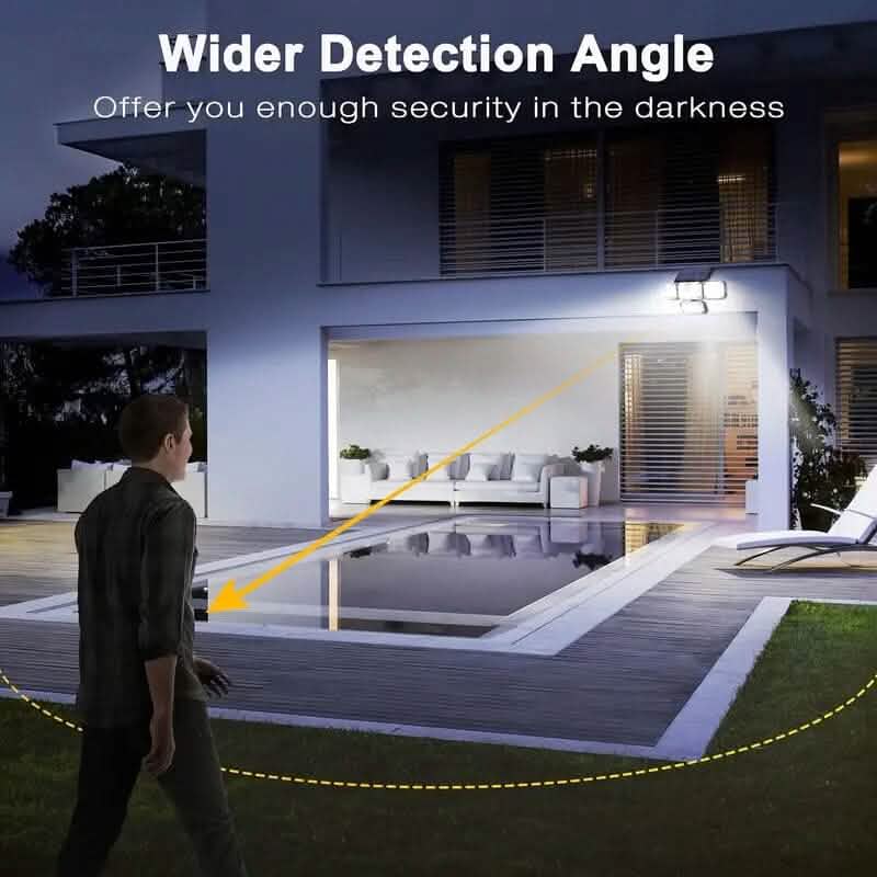 Solar Outdoor Motion Sensor Lights with 4 Heads