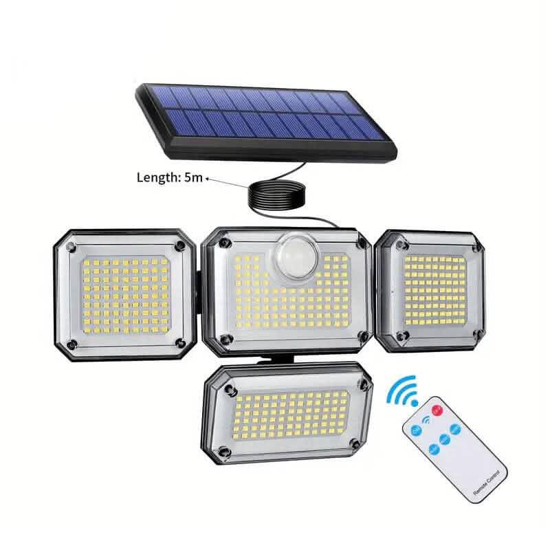 Solar Outdoor Motion Sensor Lights with 4 Heads
