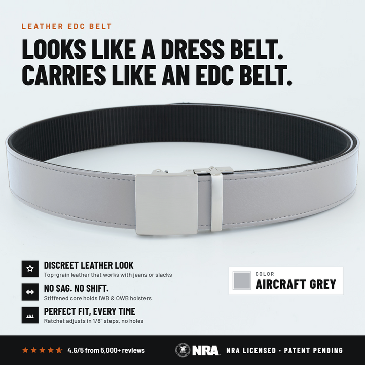 2ND AMEN EDC Stealth 1.0 Leather Gun Belt 1.5"