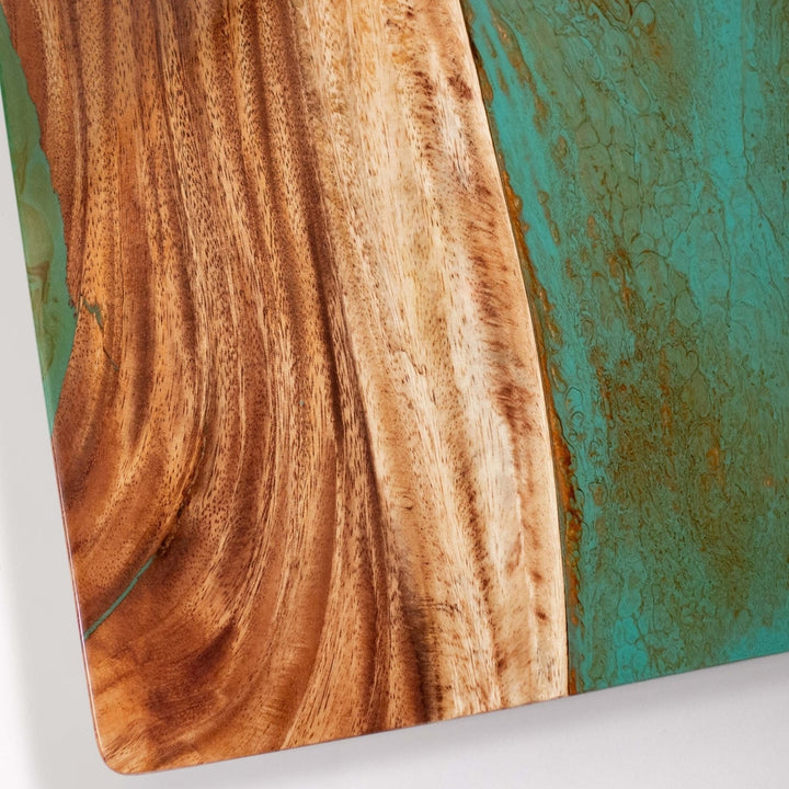 2ft x 4ft Resin & Wood Classic Cornhole Set | Live Edge River Collection