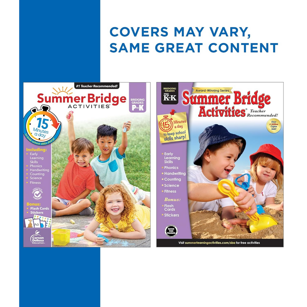 Summer Bridge Activities PreK-K Workbooks, Ages 4-5 Spiral Bound