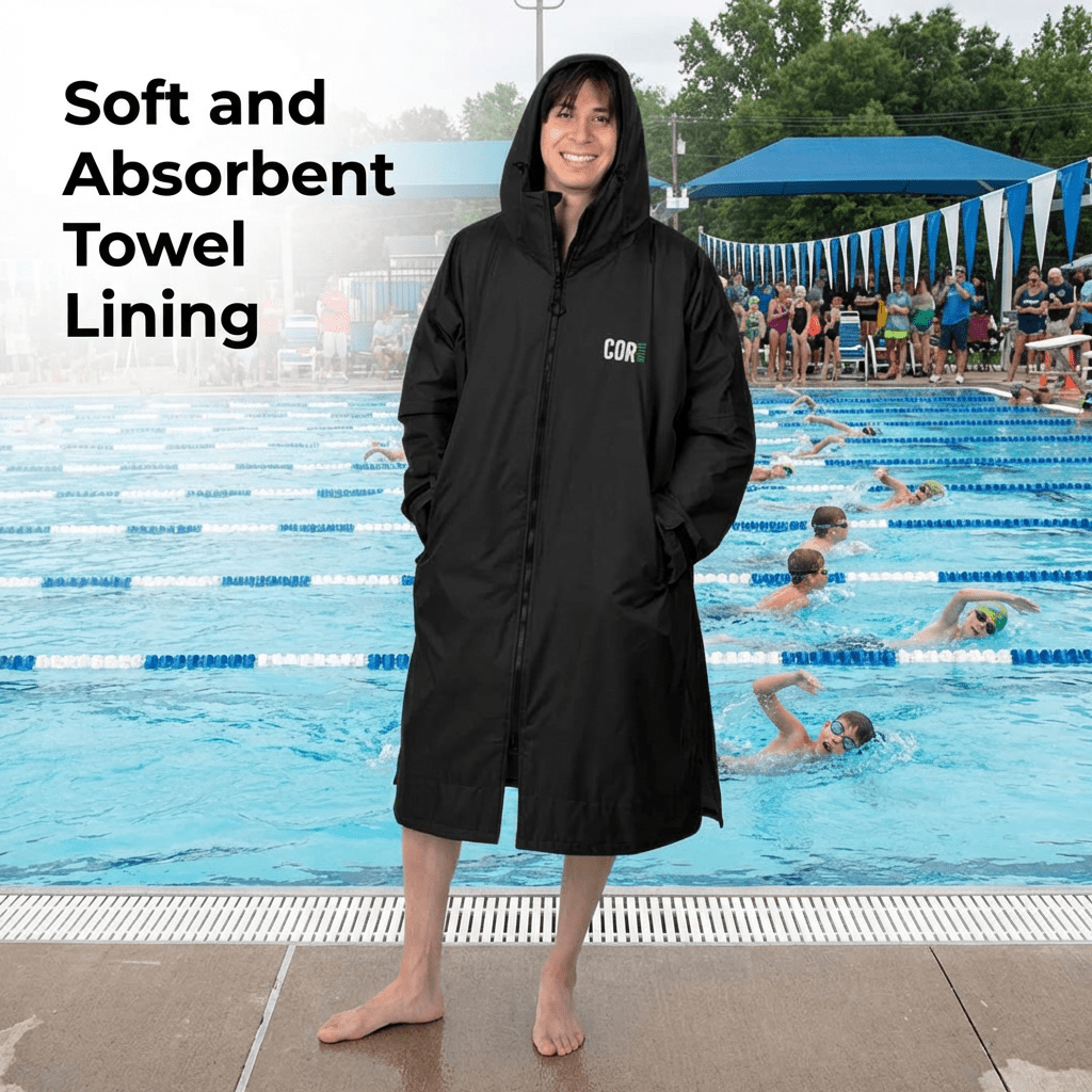 COR Surf Waterproof Swim Parka Navy Blue
