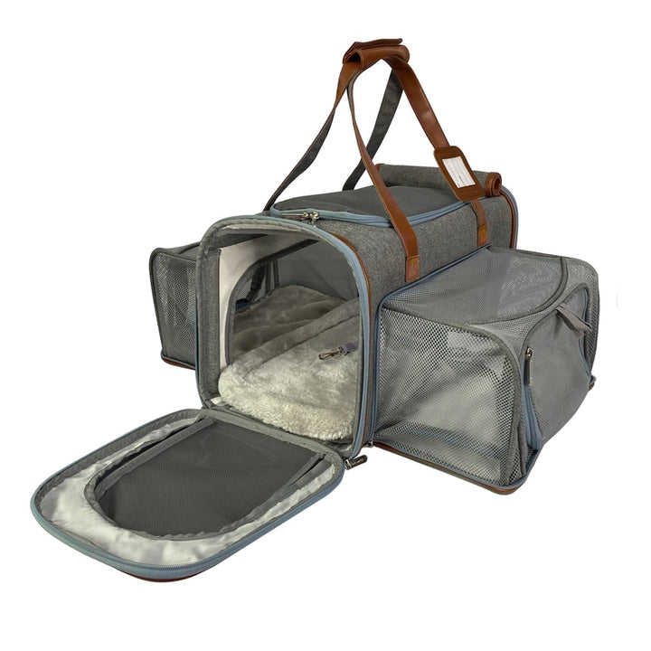 Mr. Peanut's Gold Series Big Apple XL Size Airline Compliant Double Expandable Pet Carrier