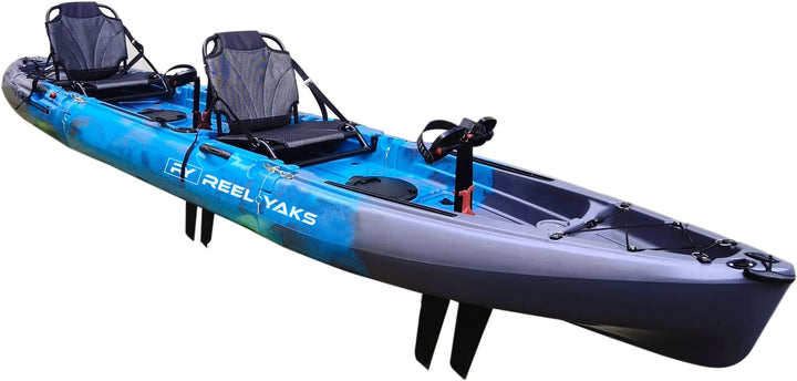 Raptor 14ft Tandem | Fin & Prop Drive | Modular Fishing Kayak