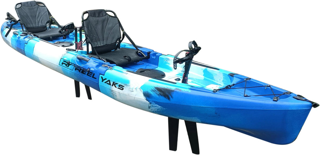 Raptor 14ft Tandem | Fin & Prop Drive | Modular Fishing Kayak