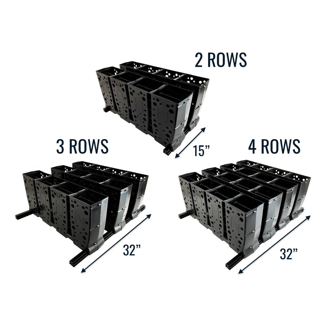 Ski Storage Rack for Rental Shops - 16 Pairs Capacity