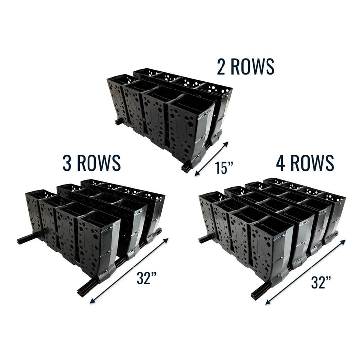 Ski Storage Rack for Rental Shops - 16 Pairs Capacity