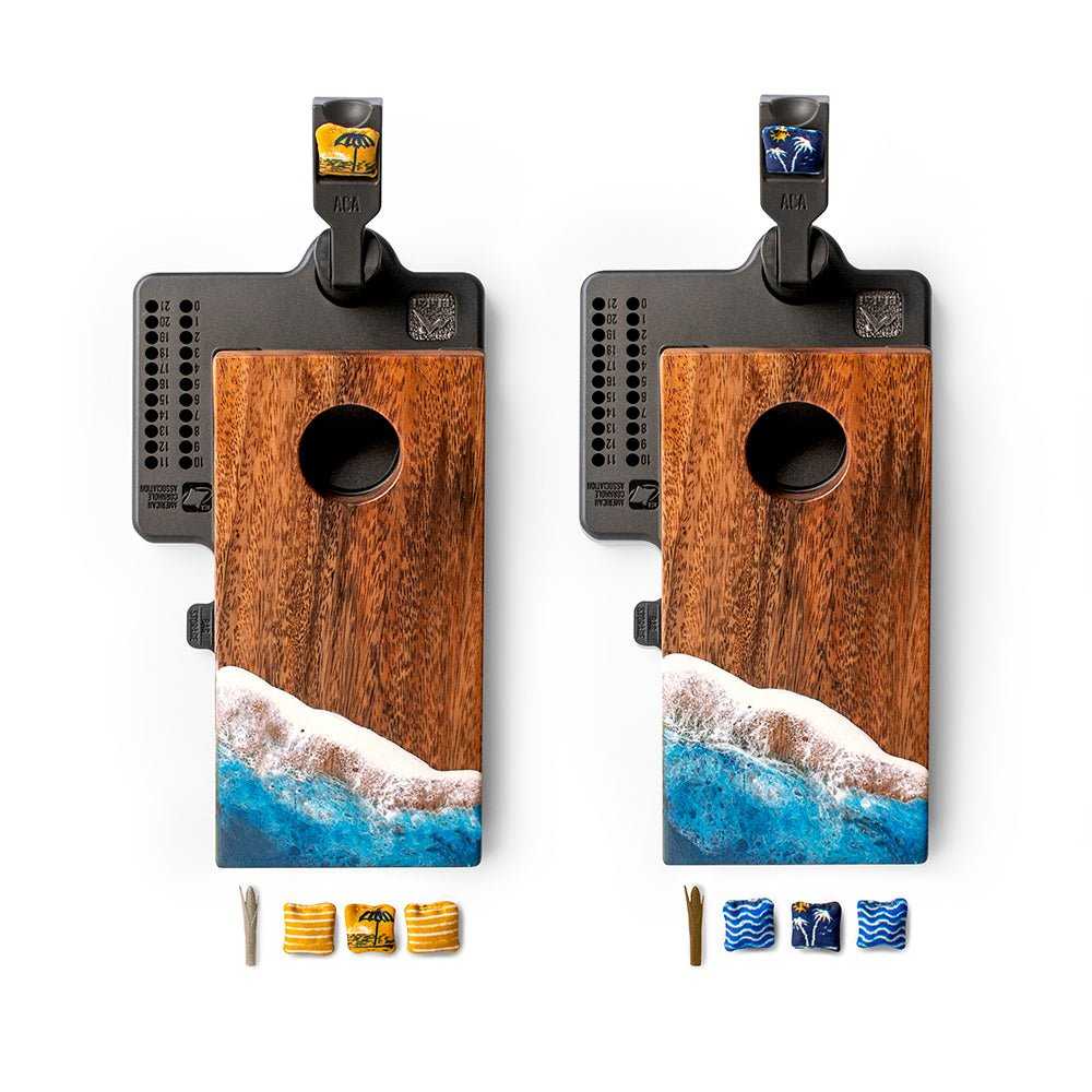 The Beach Mini Cornhole Boards Set for Outdoor Fun