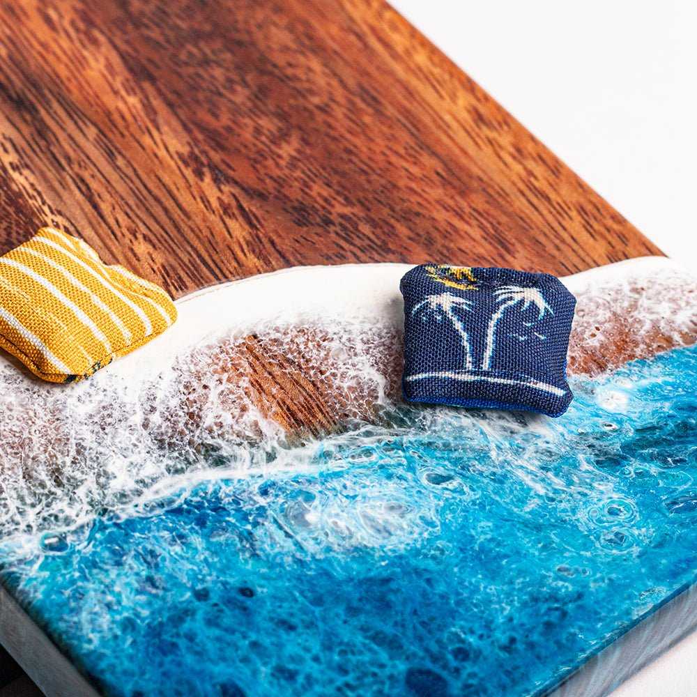 The Beach Mini Cornhole Boards Set for Outdoor Fun