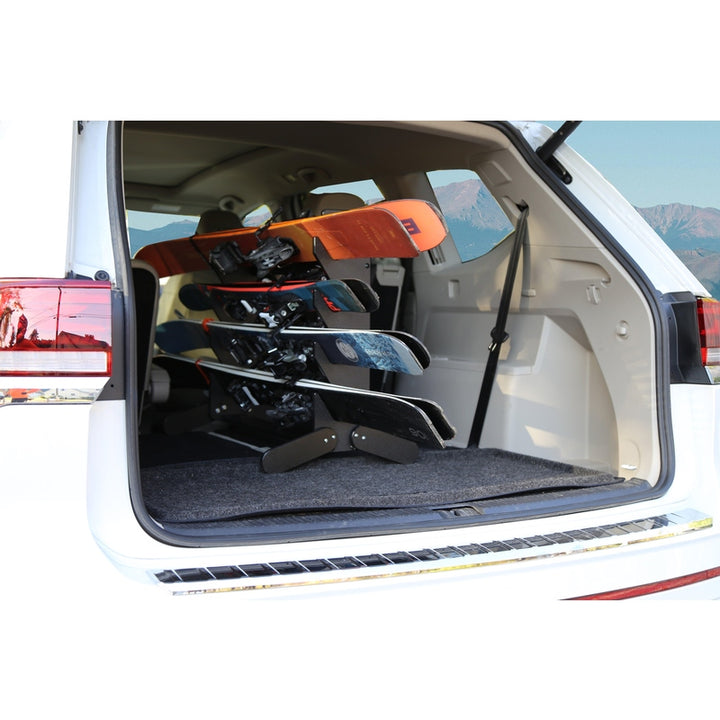 The TRAPSKI Tower with Security Strap | Internal Ski Mobile Rack | SUVs, Vans, Crossovers, Hatchbacks | Third Row SUVS