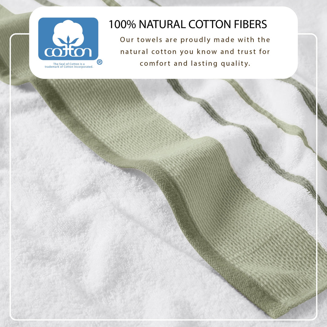 Cotton Stripe Bath Towel Set - Noelle Collection