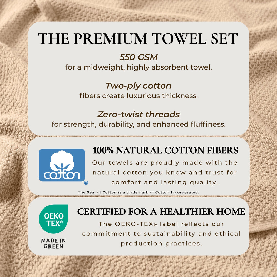 Cotton Bath Towel Set - Acacia Collection