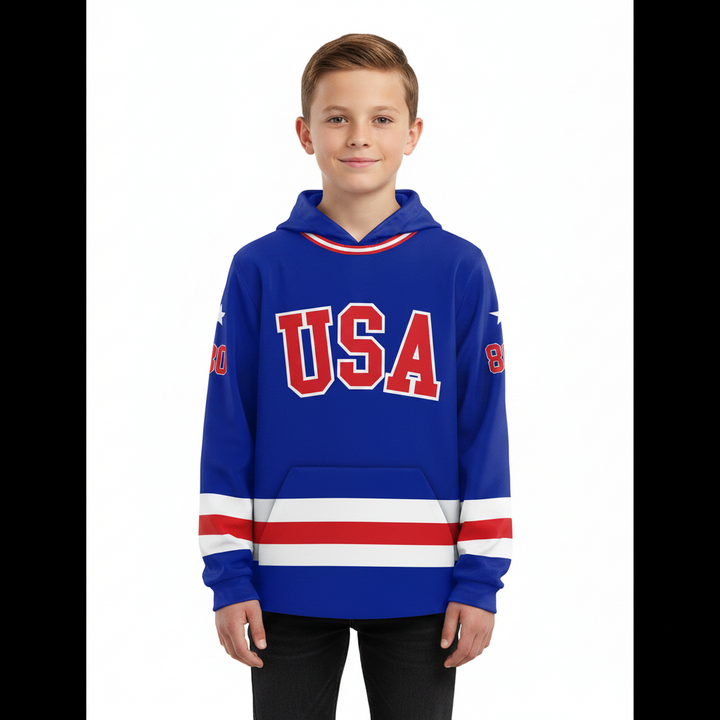 USA Hockey Miracle on Ice Youth Hoodie - Iconic Sports Apparel