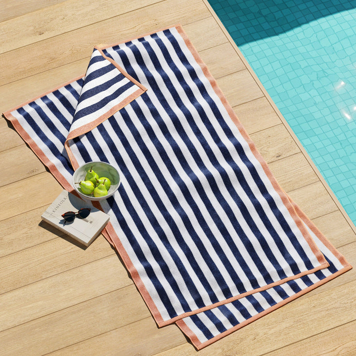 Striped Beach Towel - Oversized Santa Cruz Collection
