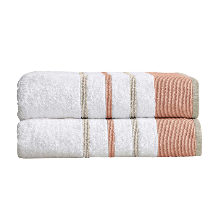 Cotton Stripe Bath Towel Set - Noelle Collection