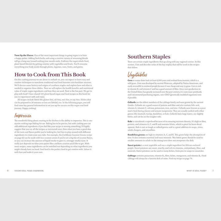 Vegan Soul Food Cookbook: Plant-Based, No-Fuss Southern Favorites Spiral Bound