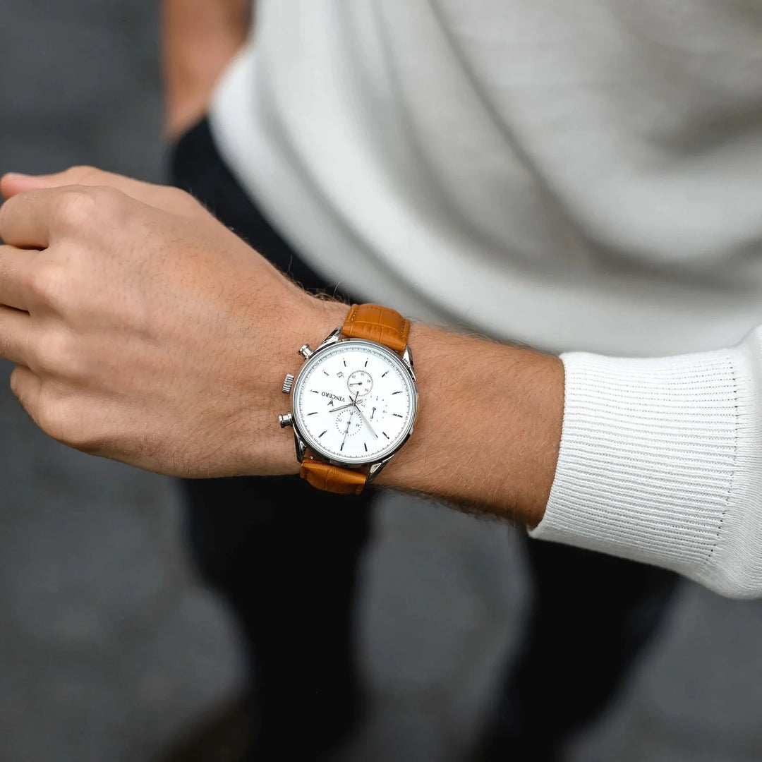 Vincero Collective The Chrono S2 - Silver/Tan