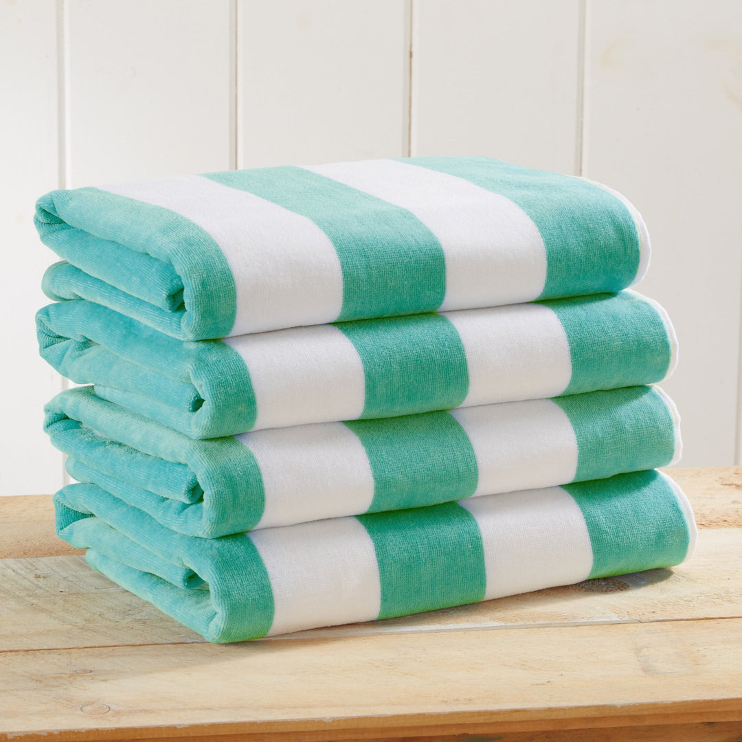 Cotton Velour Cabana Beach Towel - Novia Collection