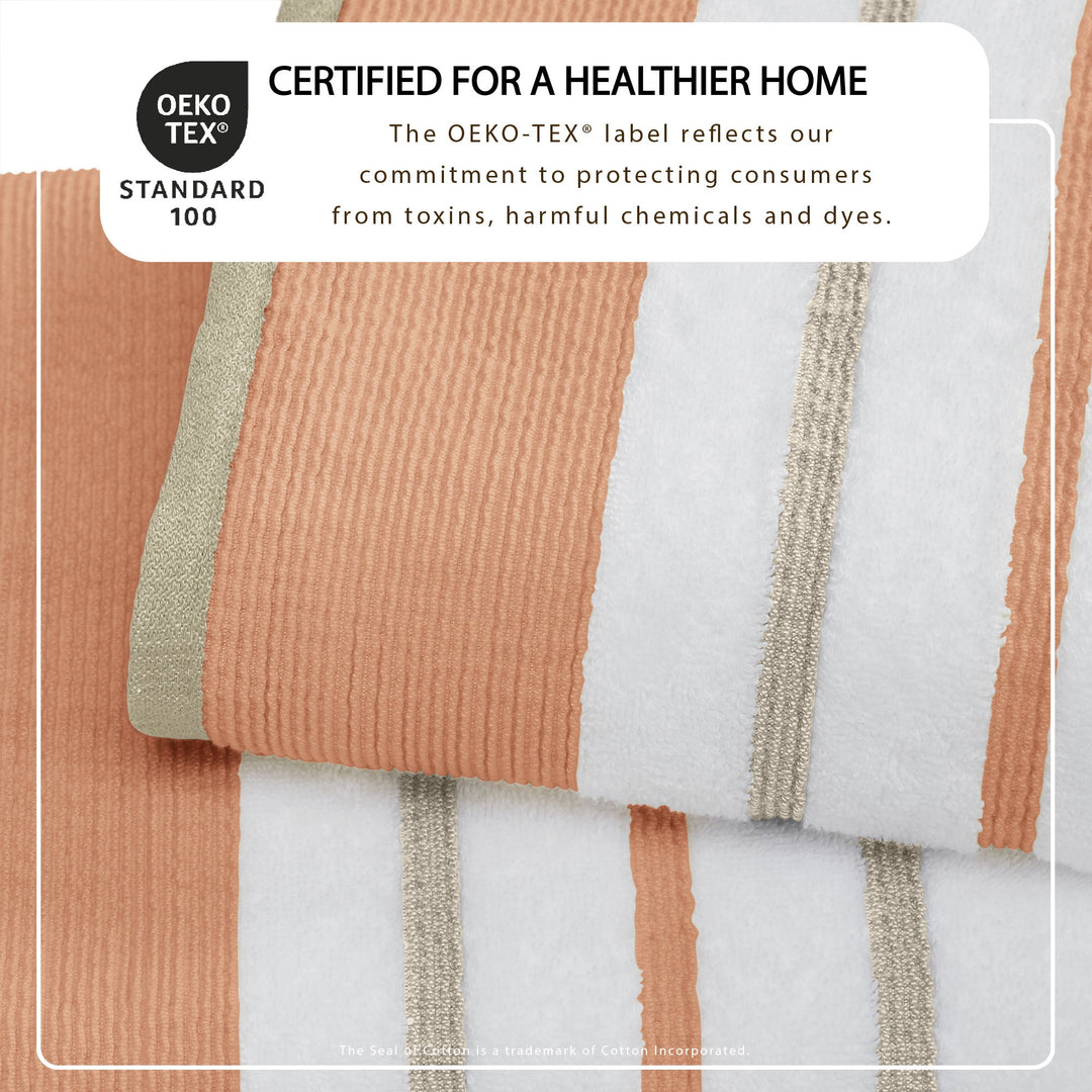 Cotton Stripe Bath Towel Set - Noelle Collection