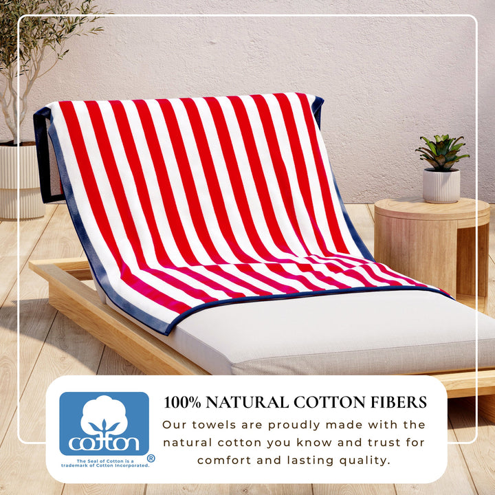 Striped Beach Towel - Oversized Santa Cruz Collection