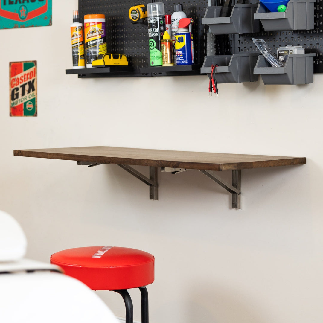 Wall Mounted Foldable Workbench - Space Efficient Design