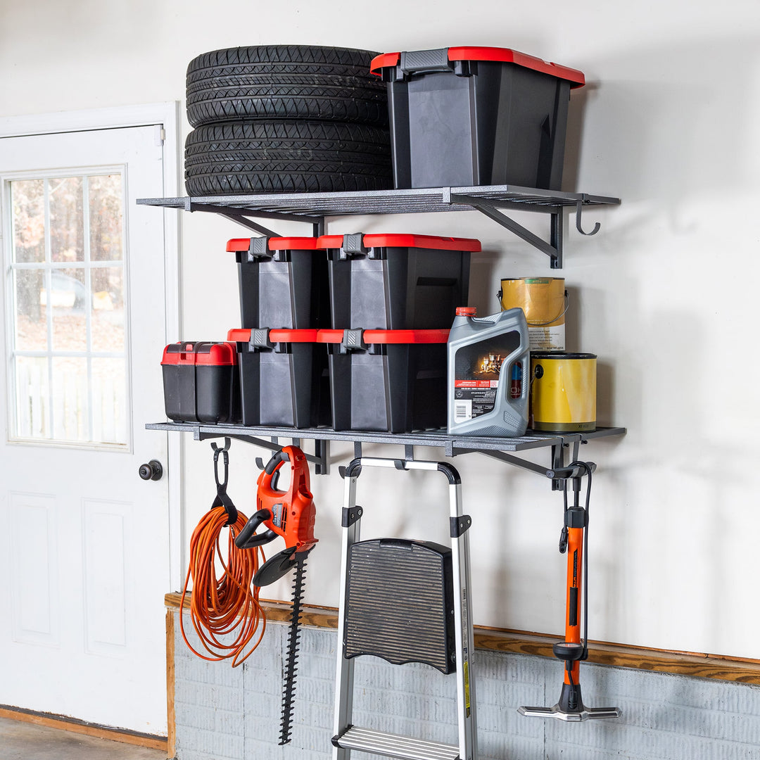 2' x 4' Garage Wall Mount Shelves - Storage Solution
