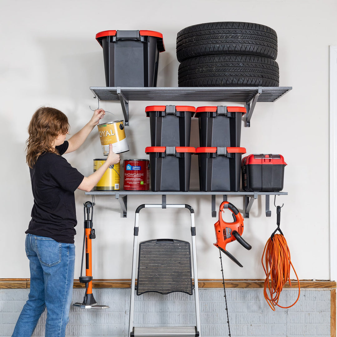 2' x 4' Garage Wall Mount Shelves - Storage Solution