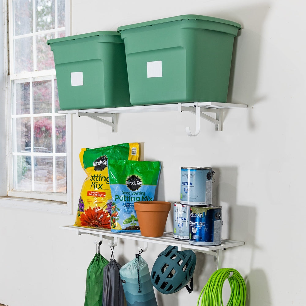1' x 4' Garage Wall Mount Shelves - Efficient Storage Solution