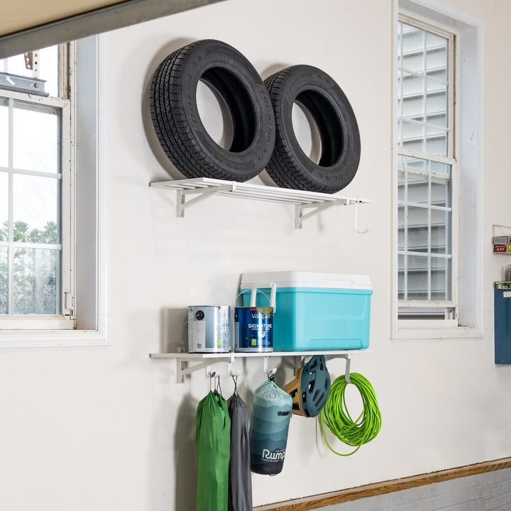 1' x 4' Garage Wall Mount Shelves - Efficient Storage Solution