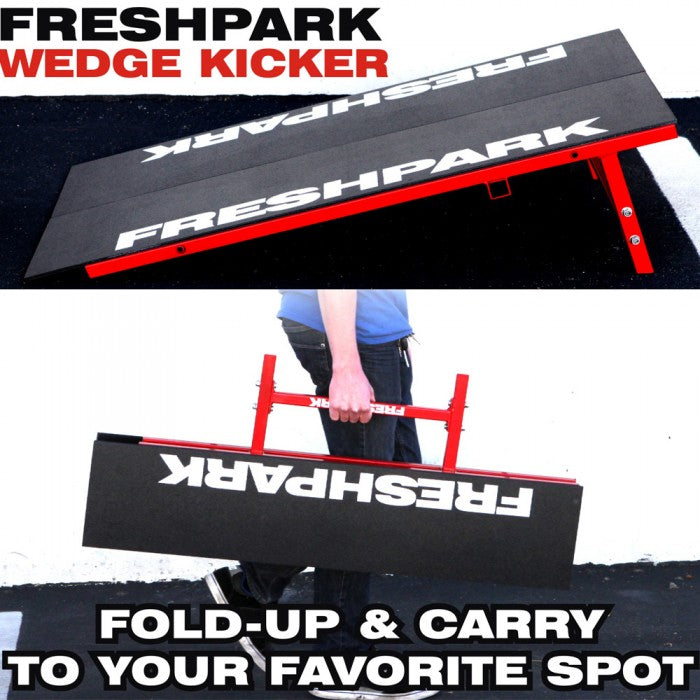Freshpark Portable Wedge Kicker Skate Ramp
