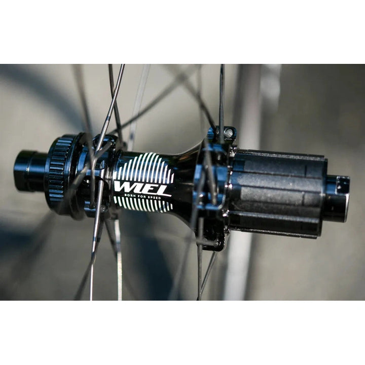 WIEL Carbon Tubeless Clincher Disc Brake 1290g Wheelset-Gold/Black Logo