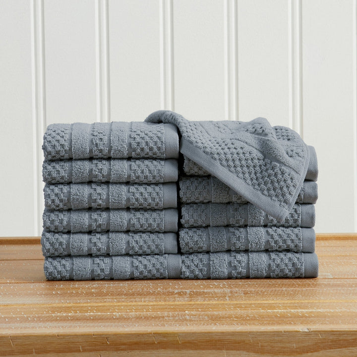 Checkered Jacquard Bath Towel Set - Giuliana Collection