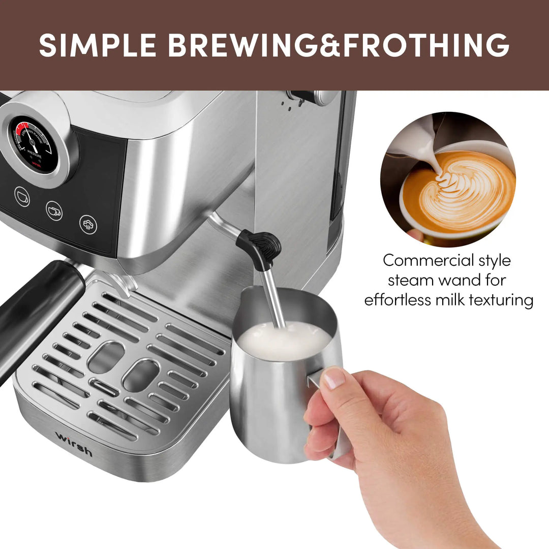 Wirsh 20 Bar Espresso Machine for Perfect Coffee