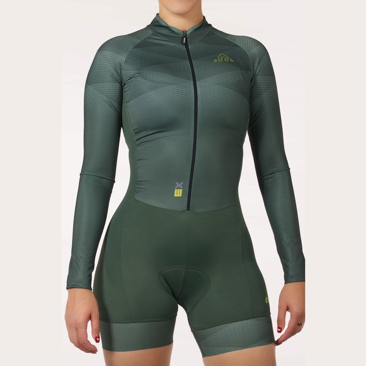 Onnor Sport Women's Limemba Expert Cycling Skinsuit Long Sleeve