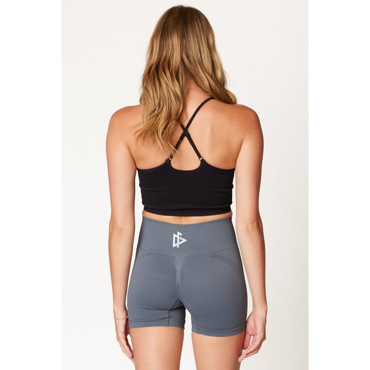 DeemedFit Women's Luxe Seamless Shorts Gray
