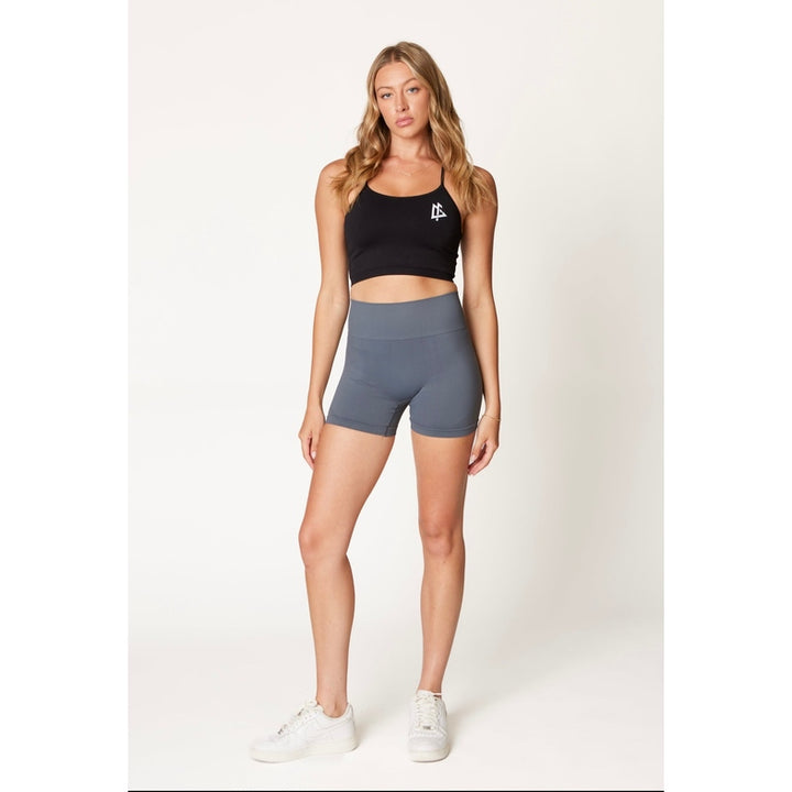 DeemedFit Women's Luxe Seamless Shorts Gray
