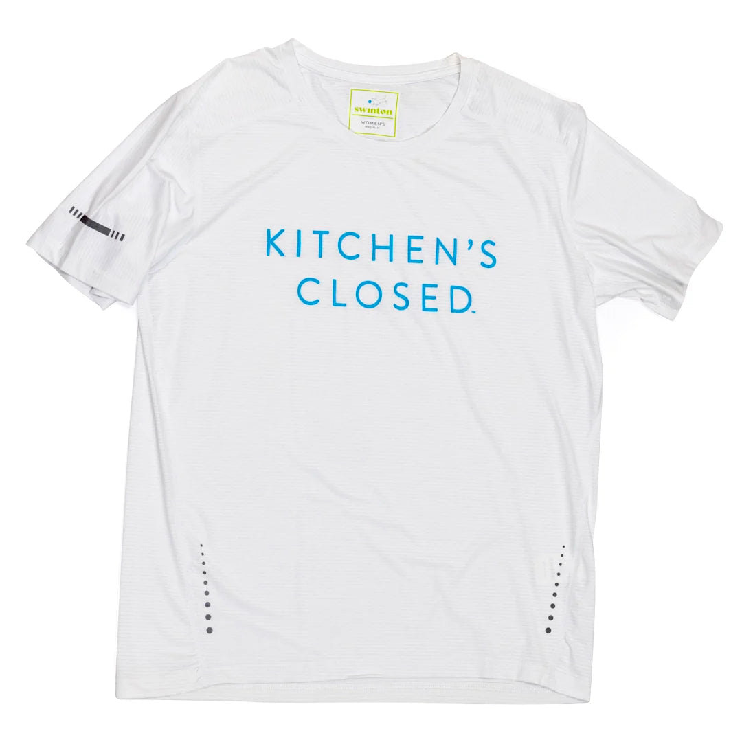 Swinton Pickleball Women's Lux Performance White Kitchen's Closed Tee