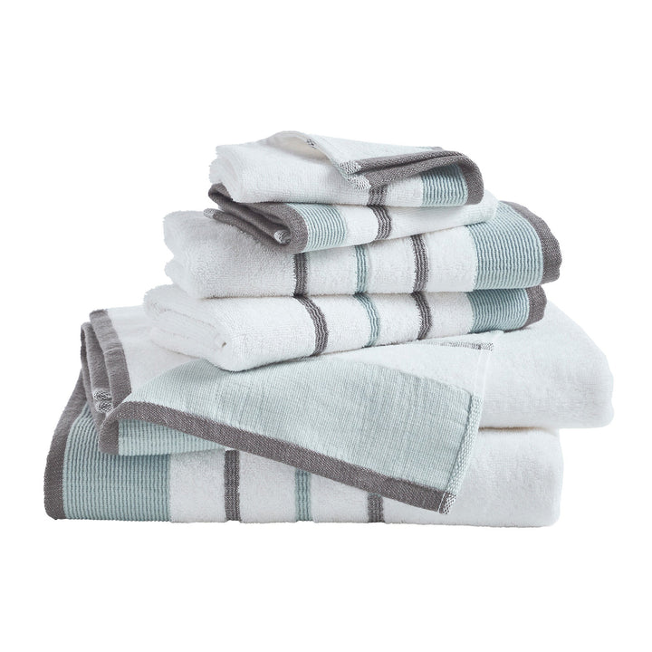 Cotton Stripe Bath Towel Set - Noelle Collection