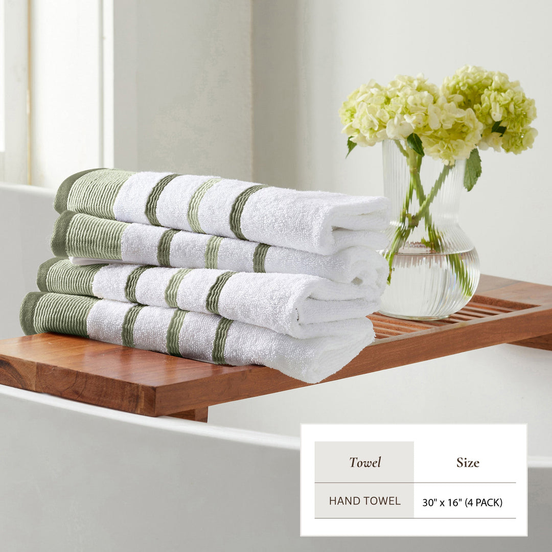 Cotton Stripe Bath Towel Set - Noelle Collection