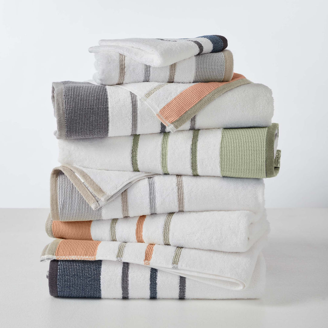 Cotton Stripe Bath Towel Set - Noelle Collection