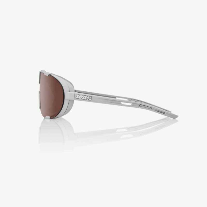 100% WESTCRAFT SUNGLASSES Soft Tact Cool Grey - HiPER Crimson Silver Mirror Lens