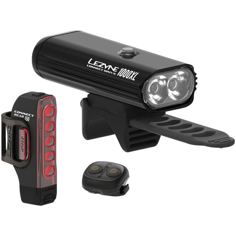 Lezyne Connect Drive Light Set, 1000XL Macro Drive/Rear Strip Drive