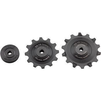 Enduro XD15 Ceramic Eagle Jockey Wheels/Idler Pulley Set, Black