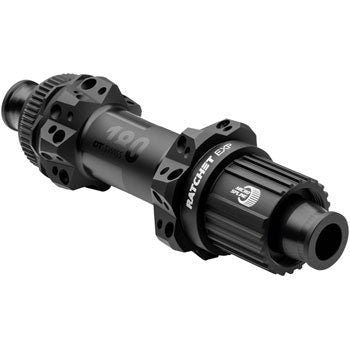 DT Swiss 180 EXP Rear Hub - 12 x 148mm, Center-Lock, Micro Spline, Black, 28H, Straight Pull, 36pt